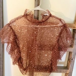 Zara sequin crop top